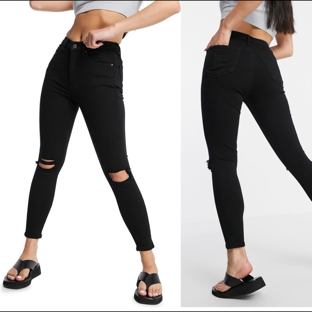 Topshop Jamie High Waist
Ripped Skinny Jeans